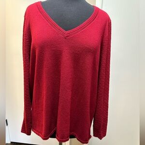 Red V-Neck Sweater
